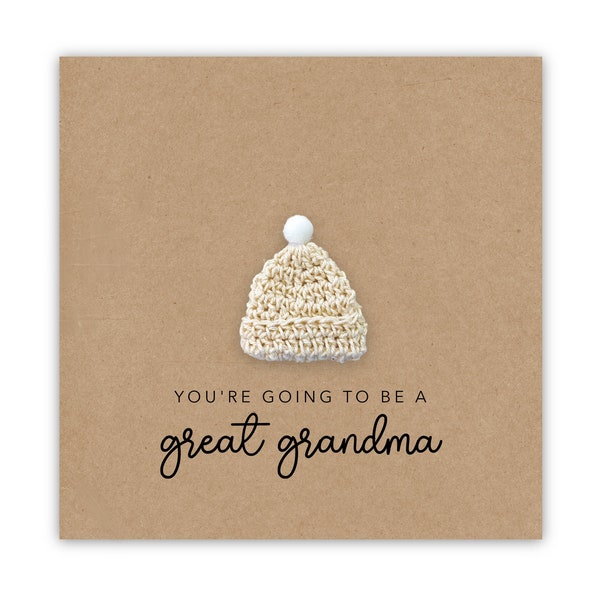 Vous allez être une carte d’arrière-grand-mère, carte d’annonce de grossesse, arrière-grand-mère Grand-mère Nan à être, nouvelle grossesse de bébé