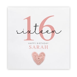 Carte personnalisée de 16e anniversaire, fabuleuse carte d'anniversaire 16e anniversaire, carte de 16e anniversaire pour elle et 18e carte d'anniversaire 16e anniversaire