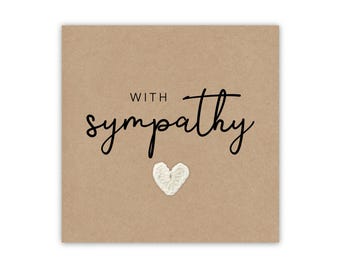 Bereavement card, Sympathy card, Sorry for your loss card, thinking of you, with sympathy card, Thinking of you Card, Sympathy