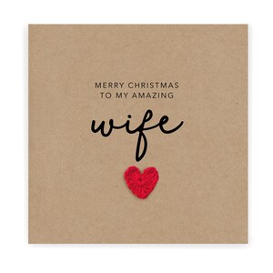 Feliz Natal para minha esposa incrível, cartão de Natal para esposa, cartão de Natal, cartão de Natal para esposa parceira, cartão de Natal