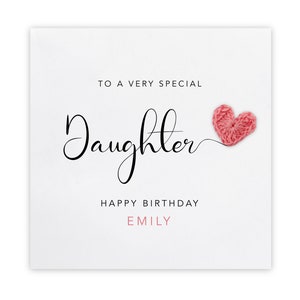 Tarjeta de cumpleaños personalizada para hija, tarjeta para hija, tarjeta de cumpleaños, tarjeta hecha a mano para hija, feliz cumpleaños sobrina, feliz cumpleaños para ella