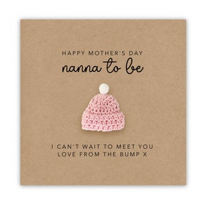 Tarjeta del Día de la Madre para la Futura Nanna, Para mi Futura Nanna, Tarjeta del Día de la Madre para ella, Tarjeta para la Madre Embarazada, Tarjeta para la Futura Nanna desde la Barriga, Bebé