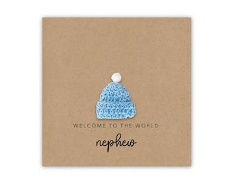 Welcome to the World, Personalised New Baby, Welcome, Baby, Godson, Goddaughter, Niece, Nephew, Grandson New Baby Card