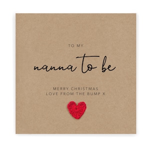 Frohe Weihnachten Oma Nan Nanna zu sein Karte, von Bump, von Baby, Frohe Weihnachten Oma von Bump, Onkel Weihnachtskarte, Frohe Weihnachten