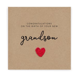 Gefeliciteerd kaart voor een grootouder, kaart voor een nieuwe oma, gefeliciteerd met de geboorte van je kleinzoon Nieuwe babykaart, kleinzoon