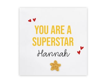 So Proud Of You Card, Congratulations Gift, Graduation Card For Her, Well Done Card For Friend, Promotion, New Job, You're a star, Thank you