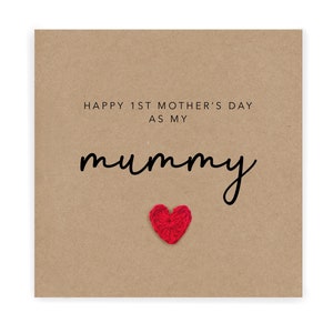 Tarjeta del primer día de la madre, tarjeta sencilla para el primer día de la madre, madres de bebé, tarjeta del primer día de la madre para mamá