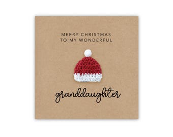 Merry Christmas Granddaughter Card, Christmas Card for Granddaughter, Amazing Granddaughter Christmas Card, Granddaughter Keepsake Card
