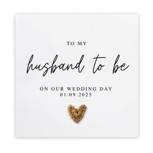 Para mi futuro esposo en el día de nuestra boda, tarjeta para el día de la boda del esposo, tarjeta para el futuro esposo, regalo de la novia para el novio, tarjeta para el novio en el día de la boda