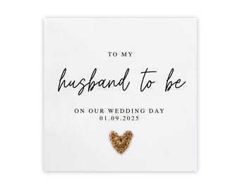 To My Husband To Be On Our Wedding Day, Husband Wedding Day Card, Husband To Be Card, Groom Gift From Bride, Card For Groom On Wedding Day