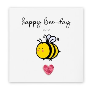 Feliz día de la abeja, tarjeta de cumpleaños personalizada, tarjeta, tarjeta de cumpleaños de la abeja, tarjeta de cumpleaños divertida, tarjeta, tarjeta de cumpleaños abeja, tarjeta de cumpleaños simple linda