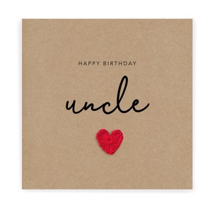 Gelukkige verjaardag oom, familie verjaardagskaart, gepersonaliseerde verjaardagskaart, oom verjaardagskaart, kaart voor oom, eenvoudige oom verjaardagskaart