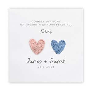 Carte personnalisée de félicitations pour les nouveaux parents de jumeaux, bienvenue dans le monde des jumeaux