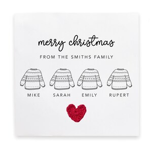 Gepersonaliseerde kerstfamiliekaarten, Card Pack Bundle Pack, gepersonaliseerde familiekaarten, kerstkaartpakket, trui, trui, kaartpakket