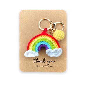 Regalo de agradecimiento, Regalo de llavero, Llavero arcoíris Regalo de agradecimiento para amigo, Regalo de agradecimiento por todo, Eres increíble, Llavero de corazón, Tarjeta