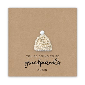 Tu vas être à nouveau une carte de grands-parents, faire-part de grossesse, grand-père, future grand-mère, nouveau-né à nouveau grossesse, grands-parents