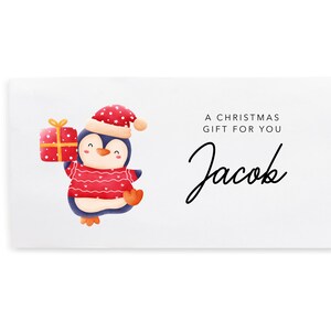 Cartera personalizada de dinero de Feliz Navidad, sobre de dinero personalizado, cartera de regalo, vale de regalo, regalo de Navidad, sobre de dinero de regalo