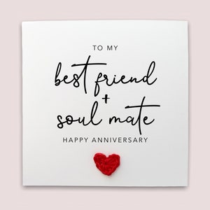 Biglietto di auguri per l'anniversario del tuo migliore amico, auguri di buon anniversario a moglie, marito, fidanzato, fidanzata, anniversario di matrimonio per l'anima gemella