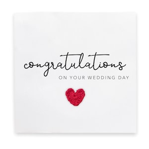 Bruiloft Gefeliciteerd met je trouwdag - Eenvoudige rustieke nieuwe kaart voor bruidspaar - Pasgetrouwde kaart Hartkaart - Verzenden naar ontvanger