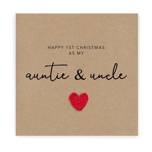 Feliz Navidad tío y tía, Navidad para tía y tío, tarjeta de Navidad bebé, Navidad, tía tío tarjeta de Navidad