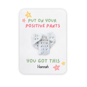 Pantaloni positivi Ricordo, salute mentale, regalo di benessere, regalo di positività, rallegrarsi, Badge di positività, Eco, Supporto, Salute, Pantaloni positivi