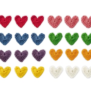 Gehaakte hartapplicatie, gehaakte hartpatch, patchmotief, handgemaakte hartapplicatie, versiering, scrapbooking, kaarten maken