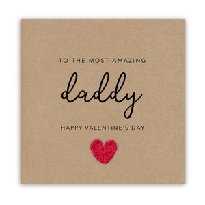 Daddy-Valentinstagskarte, glückliche Valentinstagskarte für Papa, personalisierte Daddy-Valentinstagskarte, glücklicher Valentinstag, Geschenk für Papa, vom Baby