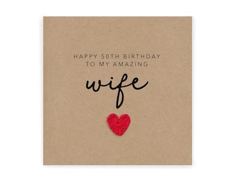 Gefeliciteerd met je 50e verjaardag, verjaardagskaart vrouw 50, verjaardagskaart, 50e verjaardag vrouw, verjaardag vrouw, elke leeftijd, kaart voor haar