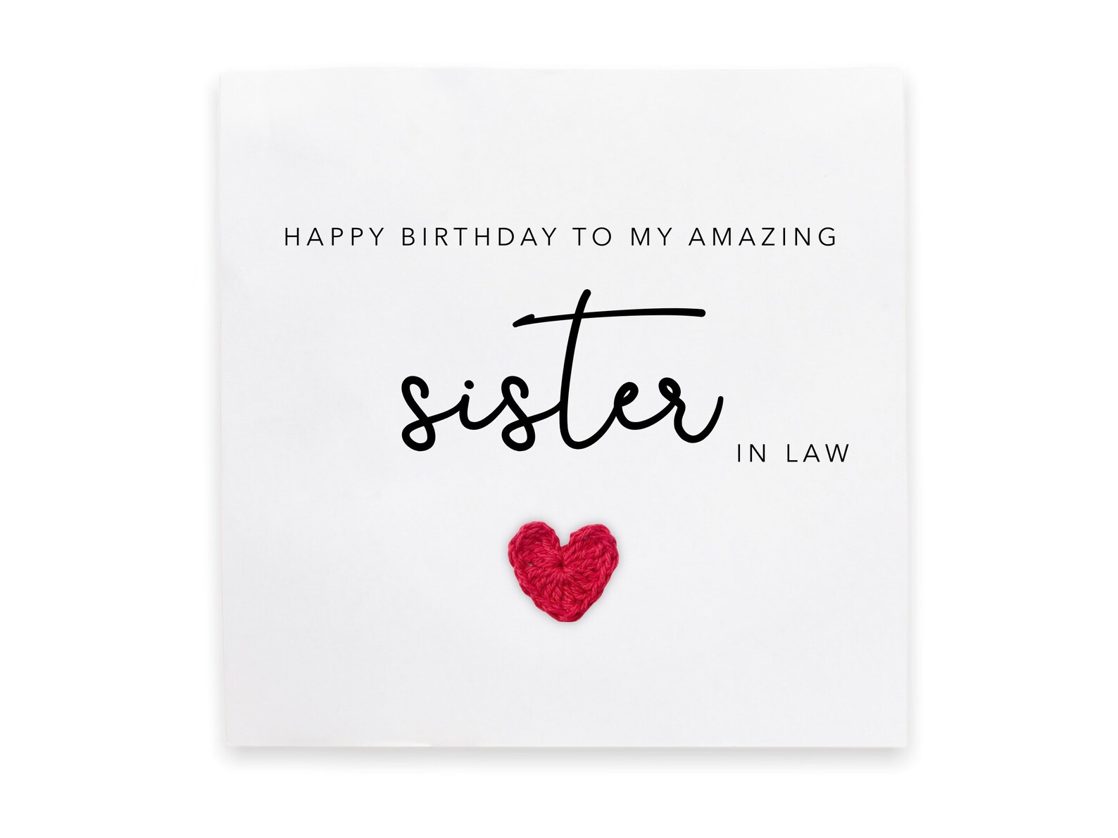 Sister in Law Birthday Card for My Sister in Law on Your Etsy UK