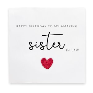 Biglietto di compleanno per cognata, per mia cognata per il tuo compleanno, biglietto di compleanno personalizzato per cognata, biglietto per cognata