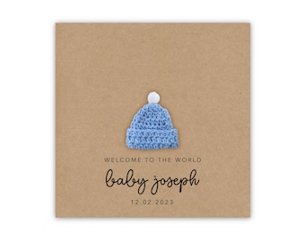 Personalised New Baby Card, Keepsake Baby Card, Custom Welcome to the World Card, Baby Congratulations Card, New Arrival Baby Card, Keepsake