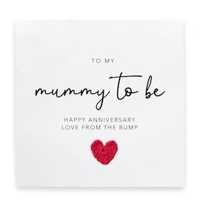 Mamá para ser tarjeta de aniversario, para que mi mamá sea, tarjeta de aniversario para él, tarjeta de aniversario de embarazo, mamá para ser tarjeta de The Bump, bebé