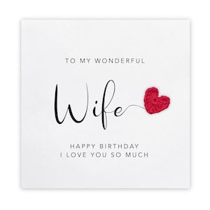 Para uma esposa incrível, feliz aniversário, cartão de aniversário da esposa, cartão de aniversário, cartão de aniversário da esposa, aniversário da esposa, qualquer idade, cartão para ela