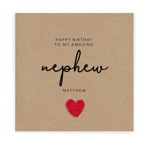 Personalisierte Neffe Geburtstagskarte, für einen erstaunlichen Neffen alles Gute zum Geburtstag, Neffe Karte Geburtstag, für Neffe, von Onkel, von Tante, Geburtstag