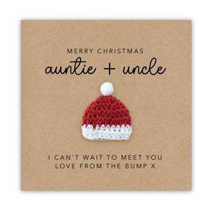 Frohe Weihnachten Onkel und Tante von Bump, Weihnachtskarte Onkel Tante zu sein Weihnachtskarte, süße Weihnachtskarte von Bump, Tante zu sein