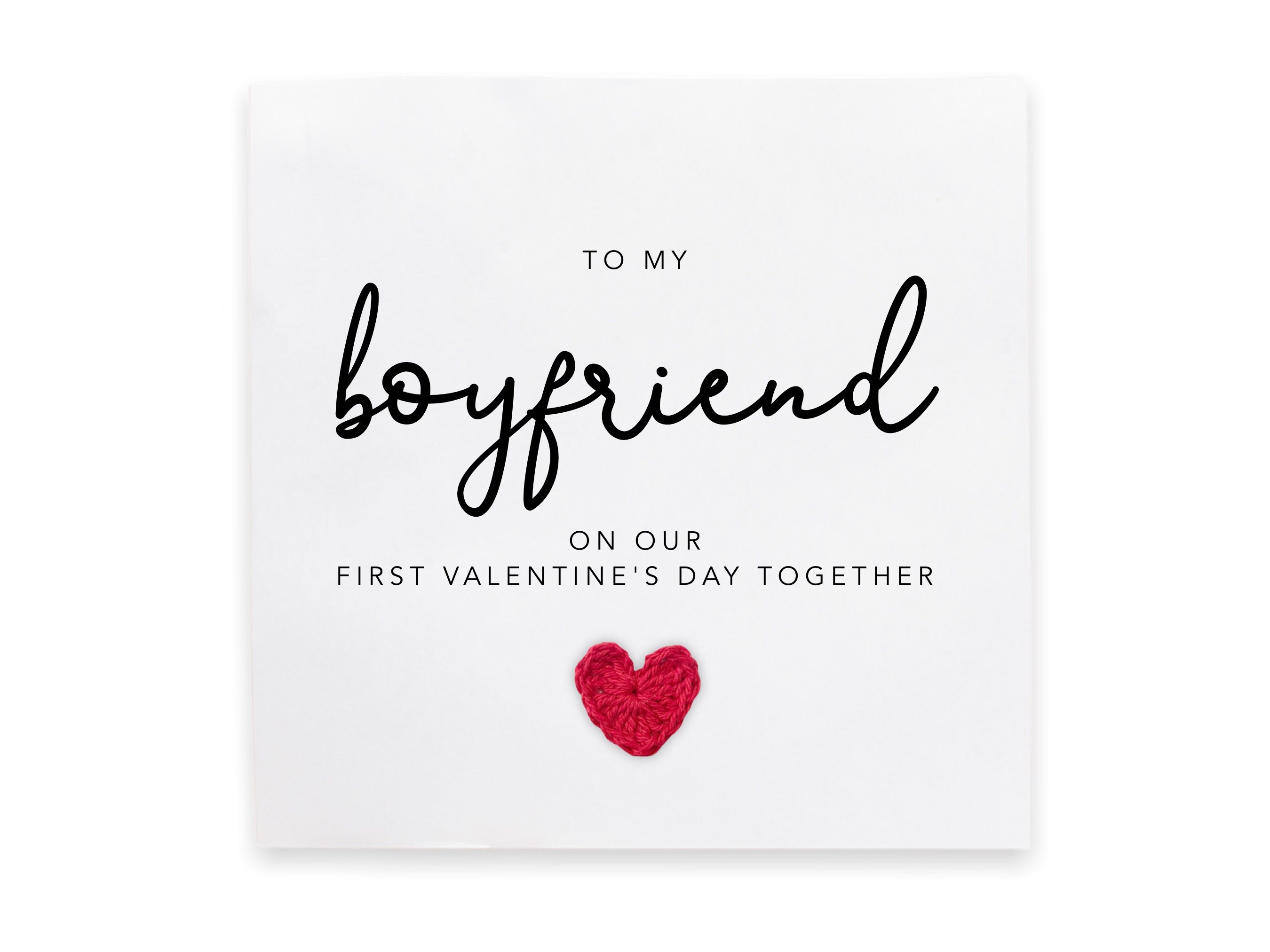 Happy 1st Valentines Day as My Boyfriend Valentines Card for