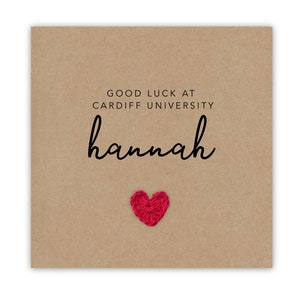 Carta Going To University, Carta Buona fortuna all'Università, Carta Off to Uni, Carta di congratulazioni universitarie, Carta personalizzata dell'Università