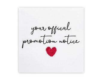 Pregnancy Announcement Card, Your Official Promotion Notice From Best Friend To Auntie, Baby reveal, Baby Announcement Card to Auntie