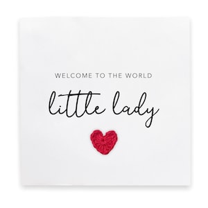 Biglietto per nuova bambina, Biglietto per bambina piccola signora, Biglietto per bambina, Biglietto per neonato, Biglietto di congratulazioni per i nuovi genitori, Benvenuto al mondo, Bambino
