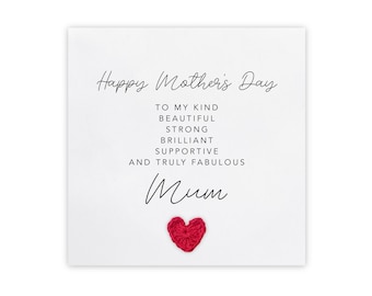 Mum Poem Card, Mothers Day, Mothers Day Card, Poem Sentimental, Special Mothers Day Card, From Daughter, Poem, Mother's Day Card for mum
