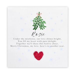 Merry Christmas Poem Romantic Christmas Card, I love you Sentimental Card