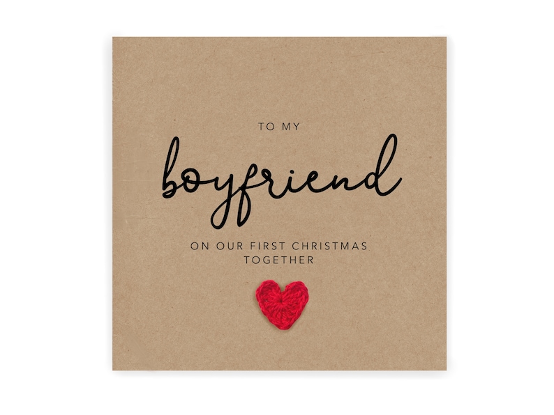 Boyfriend 1st Christmas Card, Our First Christmas Together, Christmas Card for New Boyfriend, 1st Christmas Card for Boyfriend, 1st image 1