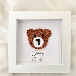 Nuevos regalos para bebés, Regalo para bebés, Regalos para recién nacidos, Regalo de 1er cumpleaños, Marco, Osito de bienvenida, Marco para bebés, Guardería de recuerdos personalizada,