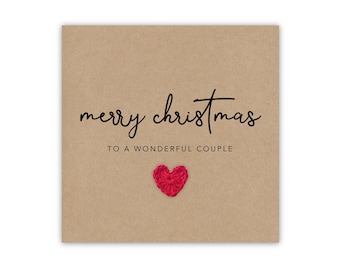 Merry Christmas to a Wonderful Couple Card, Christmas Card for Couple, Merry Christmas Couple Card, Christmas Keepsake Card, Couple Gift