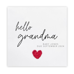 Faire-part de grossesse, Votre avis officiel de promotion de maman à grand-mère, Faire-part de grossesse, Faire-part pour les grands-parents, Faire-part