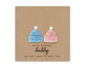 Tarjeta de cumpleaños para futuros papás gemelos, para mi futuro papá, tarjeta de cumpleaños para papá gemelos, tarjeta de cumpleaños de embarazo, tarjeta para futuros papás desde el vientre