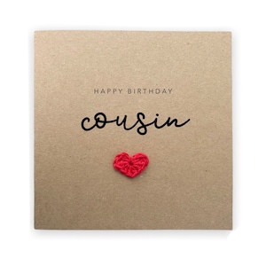 Joyeux anniversaire cousin, carte d'anniversaire de famille, carte d'anniversaire personnalisée, carte d'anniversaire cousin, carte pour cousin, carte d'anniversaire simple