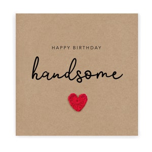 Biglietto di buon compleanno per un bell'uomo - Biglietto di compleanno semplice per il marito, fidanzato e fidanzato - Biglietto di compleanno per lui un bell'uomo - Invia al destinatario