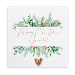 Carte de Noël grand-père, carte de Noël grand-mère et grand-père, pour nounou et grand-père, carte de Noël, grand-mère, papa, carte de Noël