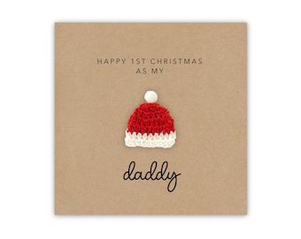 Happy 1st Christmas as my Daddy Card, First Christmas Card for New Dad, Daddy First Christmas Card from Baby, Dad 1st Christmas Card